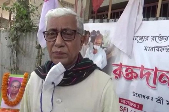 Negligence of the State Govt causing Blood Crisis in Blood Banks : Manik Sarkar Negligence of the State Govt causing Blood Crisis in Blood Banks : Manik Sarkar
